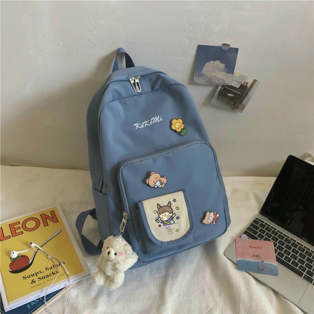 Cặp học sinh cấp 2 cấp 3 đi học đi chơi đựng vừa khổ A4 - KeKeMi | BigBuy360 - bigbuy360.vn