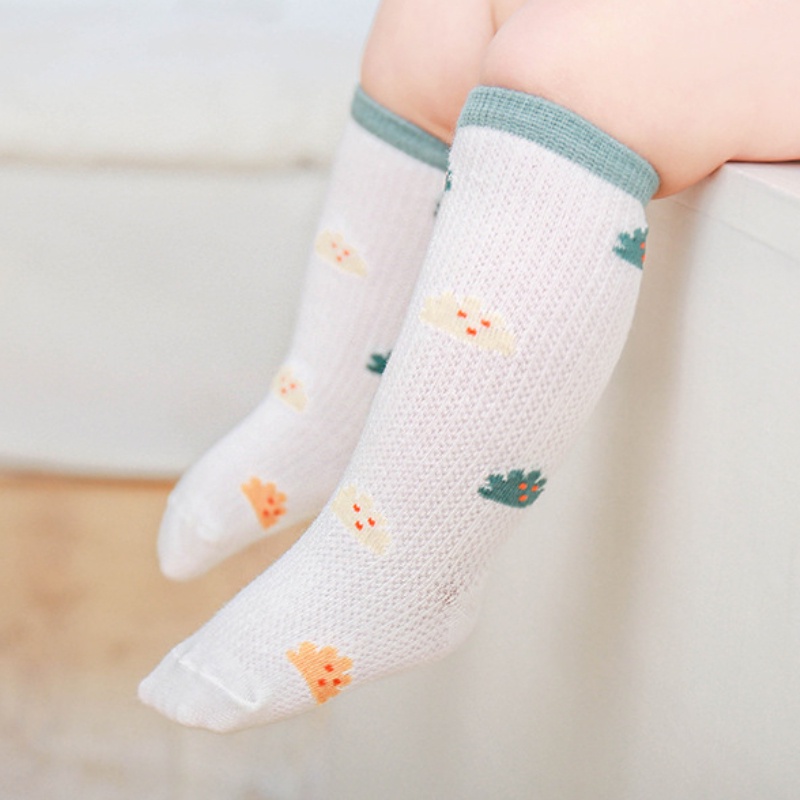 Set 3 đôi tất cotton mỏng KOKOROCARE in hình khủng long dễ thương size S/ M/ L dễ thương cho bé 0-5 tuổi