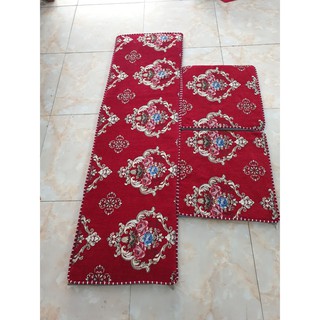 W Bộ Nệm ghế sofa, thảm ngồi ghế gỗ Vải Gấm đẹp 52110012234 62