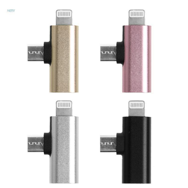 IPHONE SAMSUNG HUAWEI XIAOMI ANDROID Đầu Chuyển Đổi Từ Cổng Type C Sang Micro Usb + Lightning Tiện Dụng