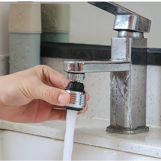 Đầu Vòi Lọc Nước Xoay 360 Độ Bằng Thép Không Gỉ Cho Nhà Bếp