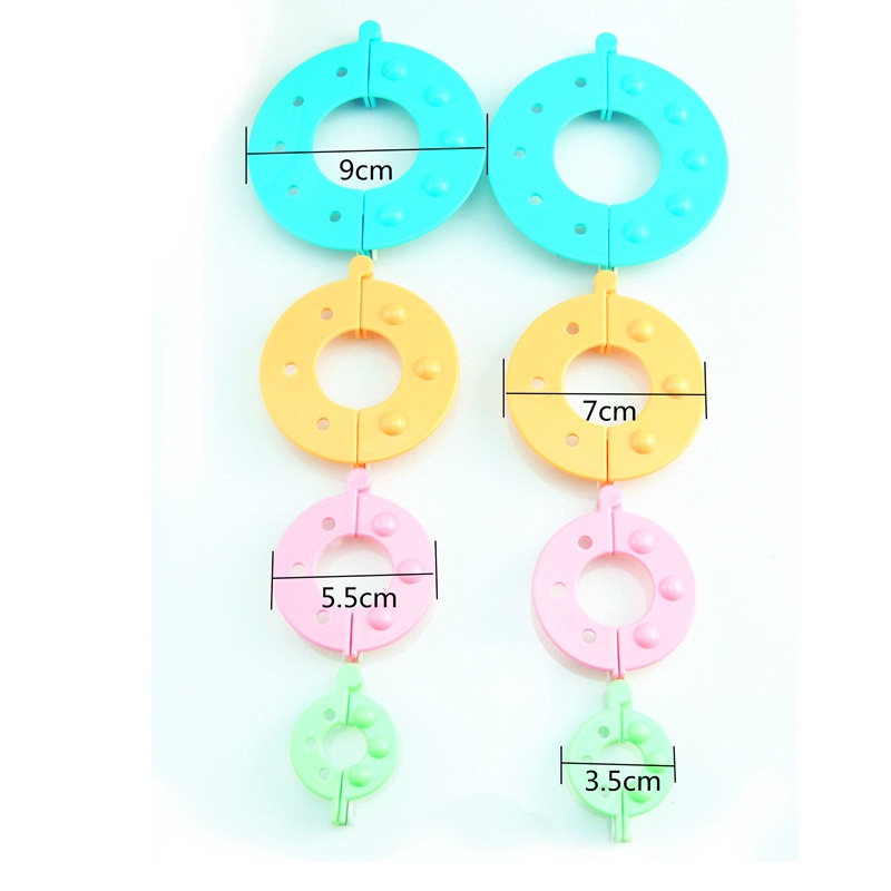 Bộ 8 Dụng Cụ Làm Quả Cầu Lông Xù / 4 Kích Cỡ Khác Nhau
