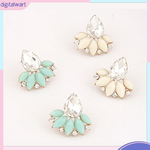 Khuyên Tai Giọt Nước Đính Đá Phong Cách Hàn Quốc Thanh Lịch Dành Cho Nữ