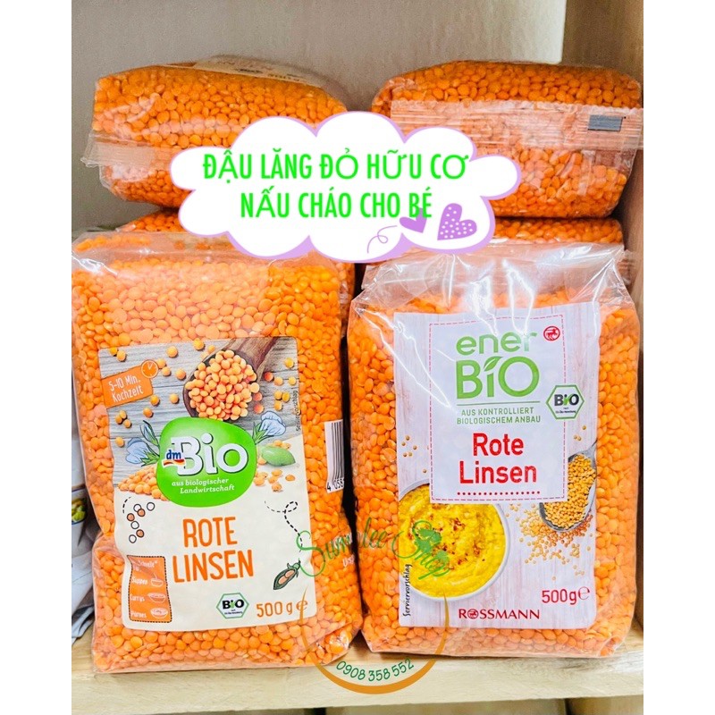 Đậu Lăng Đỏ Hữu Cơ Đức Ener Bio Cho Bé 500gr - DATE 2025