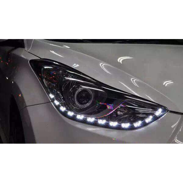 Bộ 2 Dây Đèn Pha Lê Có Đèn Tín Hiệu DRL Cho Xe Hơi