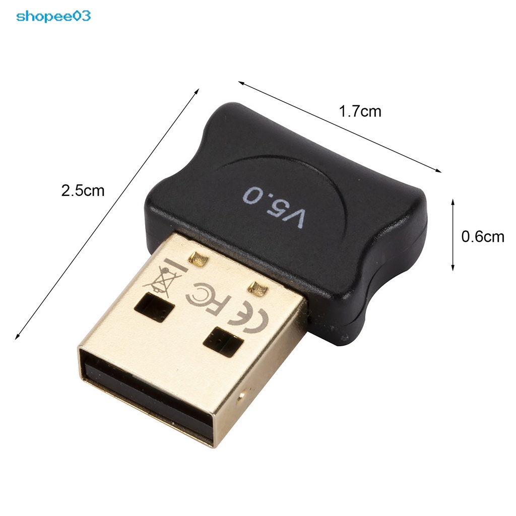 Thiết Bị Nhận Tín Hiệu Âm Thanh Bluetooth 5.0 Usb Không Dây Màu Đen Dành Cho Máy Tính