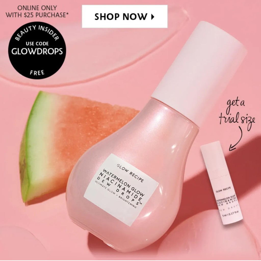 GLOW RECIPE 🌿 Tinh chất dưỡng ẩm sáng da Watermelon Glow Niacinamide Dew Drops