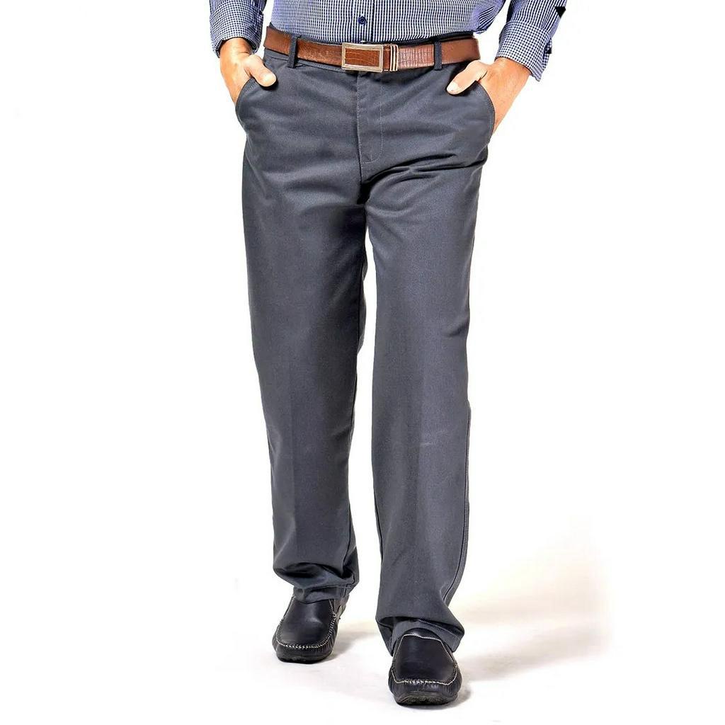 AP28 Quần kaki nam trung niên cao cấp ống suông vải cotton dày loại quần dài kaki form chuẩn