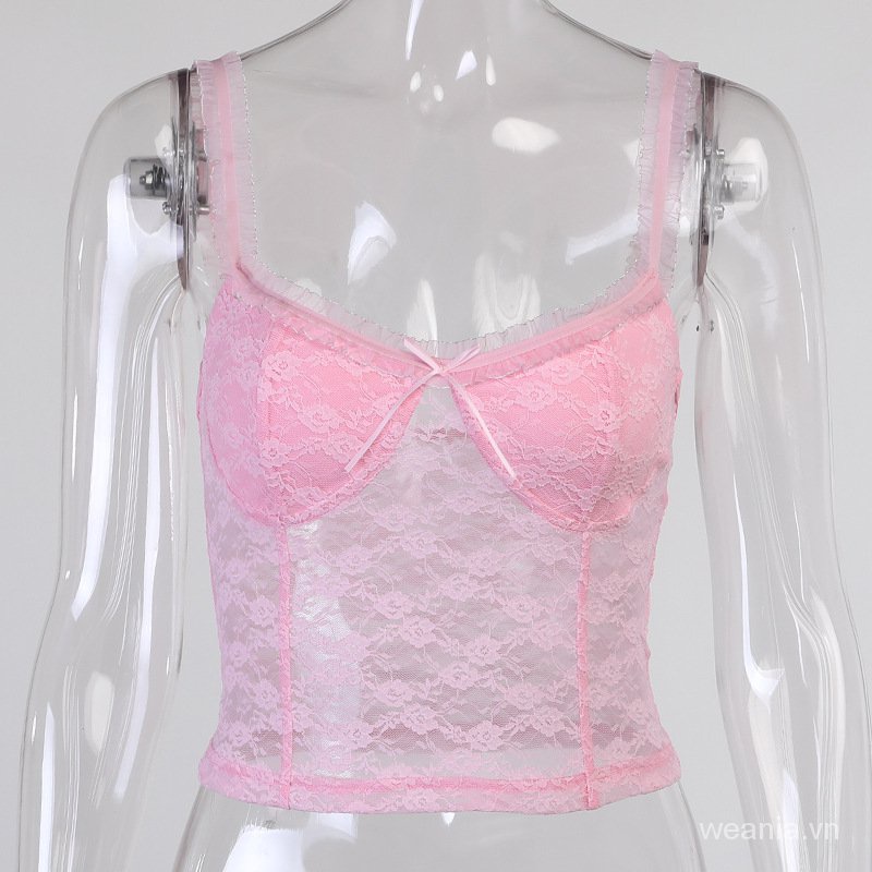 Áo tank top phối ren thời trang quyến rũ Q9Lo
