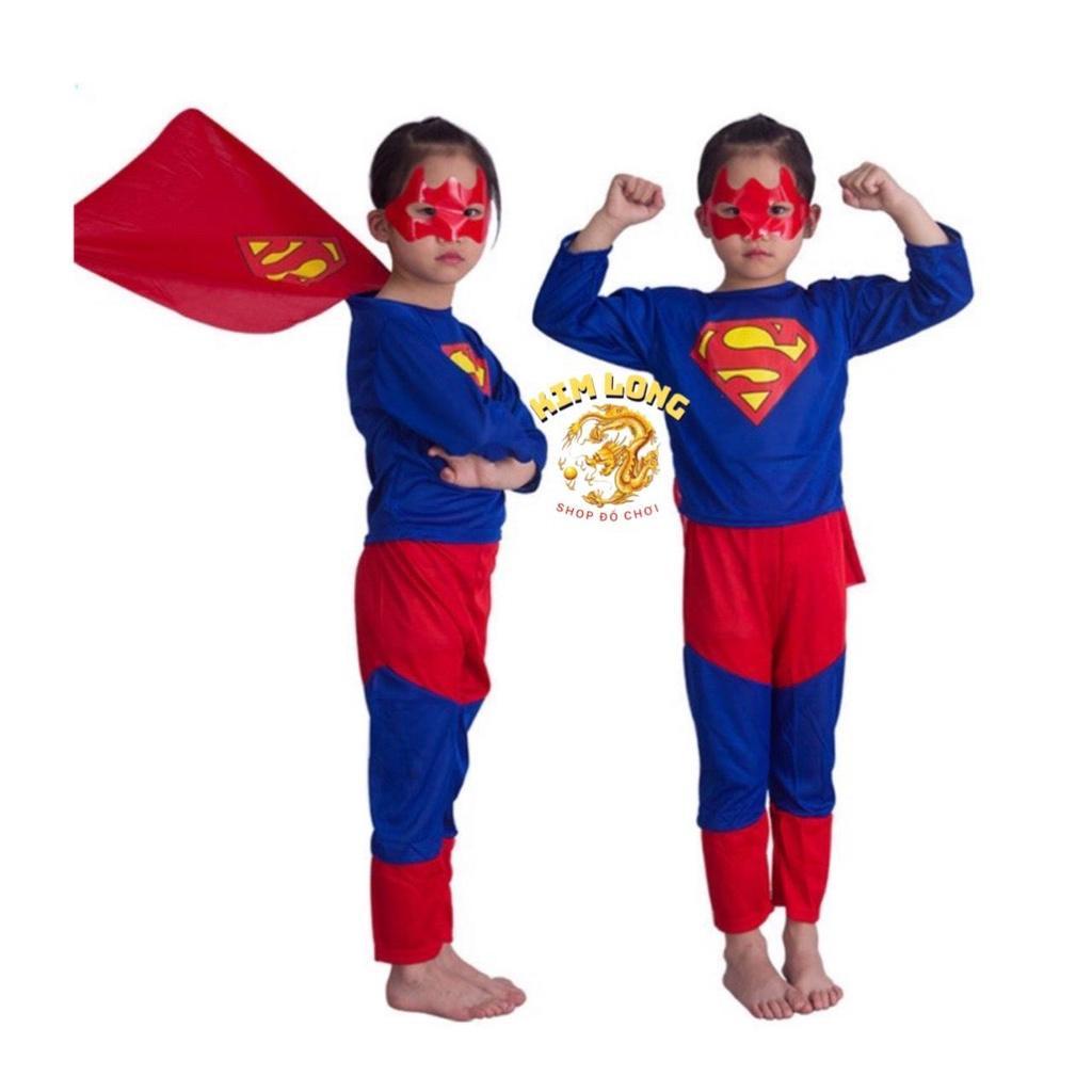 Bộ quần áo SIÊU ANH HÙNG người nhện Spiderman - Supperman - Batman trang phục hoá trang Halloween cho bé trai