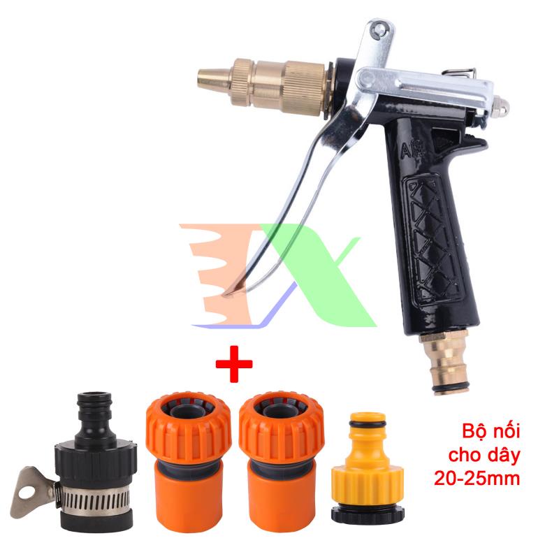 Vòi xịt nước tưới cây, rửa xe áp lực cao kim loại (5 trong 1)