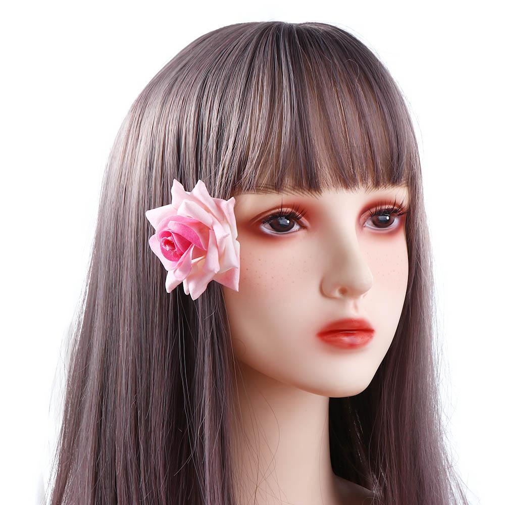 Kẹp Tóc Hình Hoa Hồng Lớn Phong Cách Punk Vintage Cho Nữ