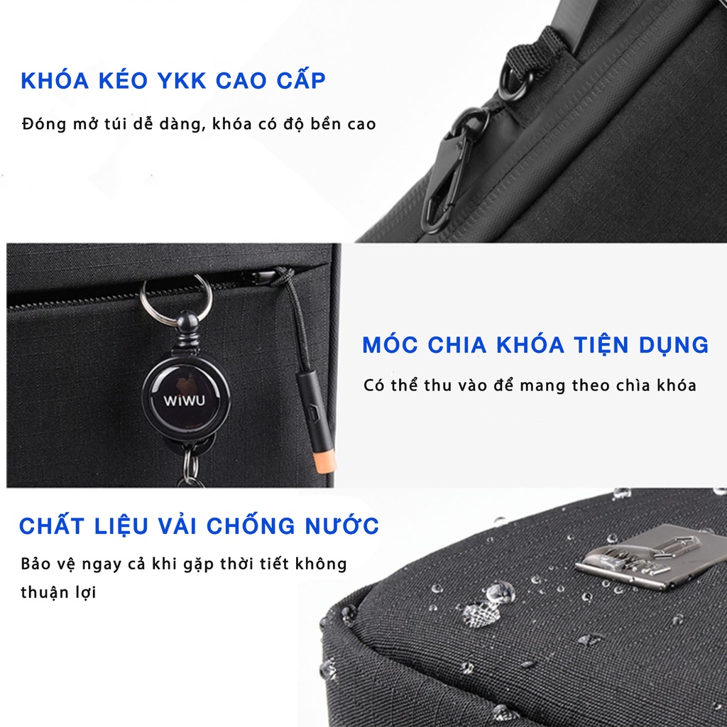 Túi chống sốc, Túi xách Laptop, Macbook 13/14/15/15.6/16inch - Bảo vệ 360 độ - Wiwu Alpha Double Layer Sleeve