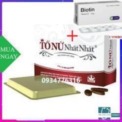Combo Biotin 5mg+ Tăng cường nội tiết tố nữ Tố Nữ Nhất Nhất (Hộp 1 vỉ x 10 viên)