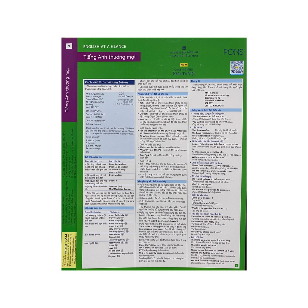 Sách - English At A Glance – Tiếng Anh Thương Mại