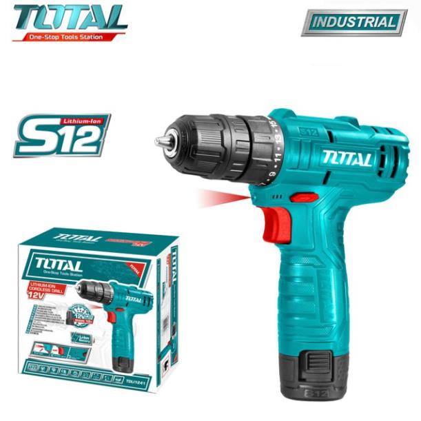 Máy khoan dùng pin 12V Total TDLI12415 + kèm 1 pin 1.5Ah + 1 mũi vặn vít