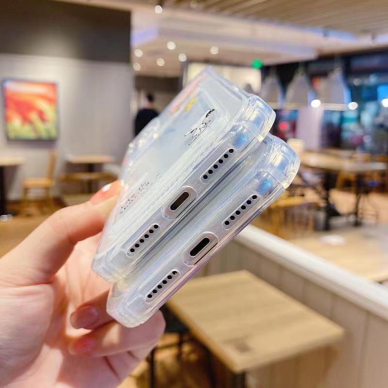 Ốp điện thoại iphone trong túi đựng thẻ ảnh Snoopy 6/6s/6plus/6splus/7/7plus/8/8plus/xs/11/12/13/14/pro/max/plus/pro TT3