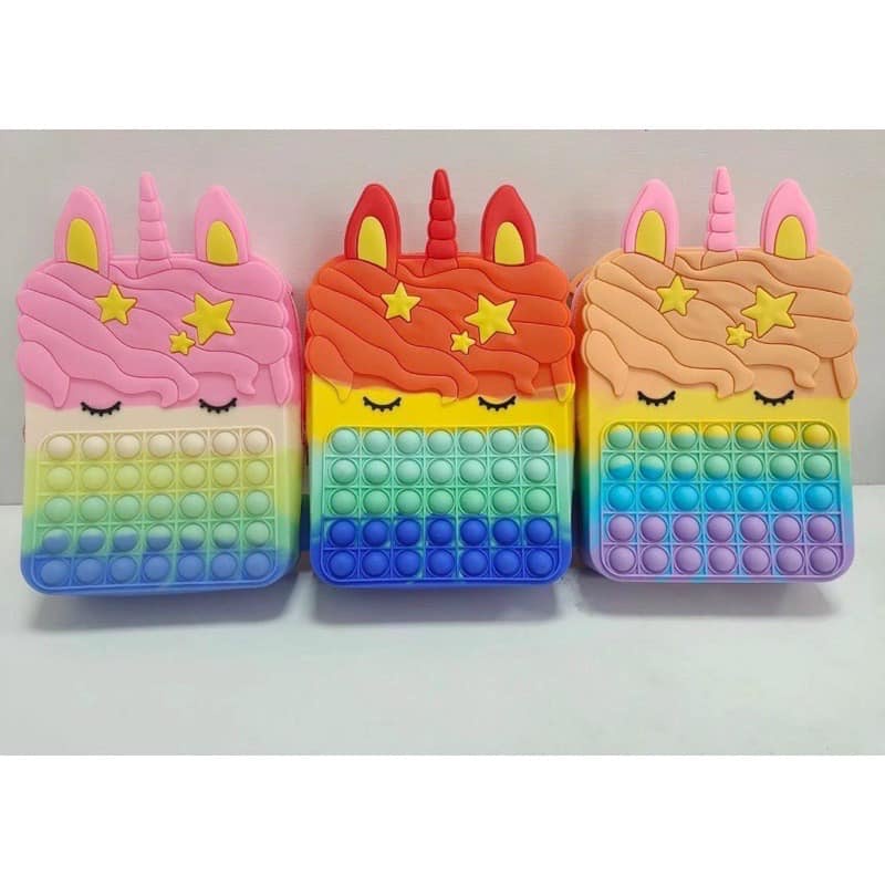 BALO POP IT CHO BÉ MẪU GIÁO HÌNH NGỰA PONY, HÌNH TRÒN SIÊU YÊU CHO BÉ