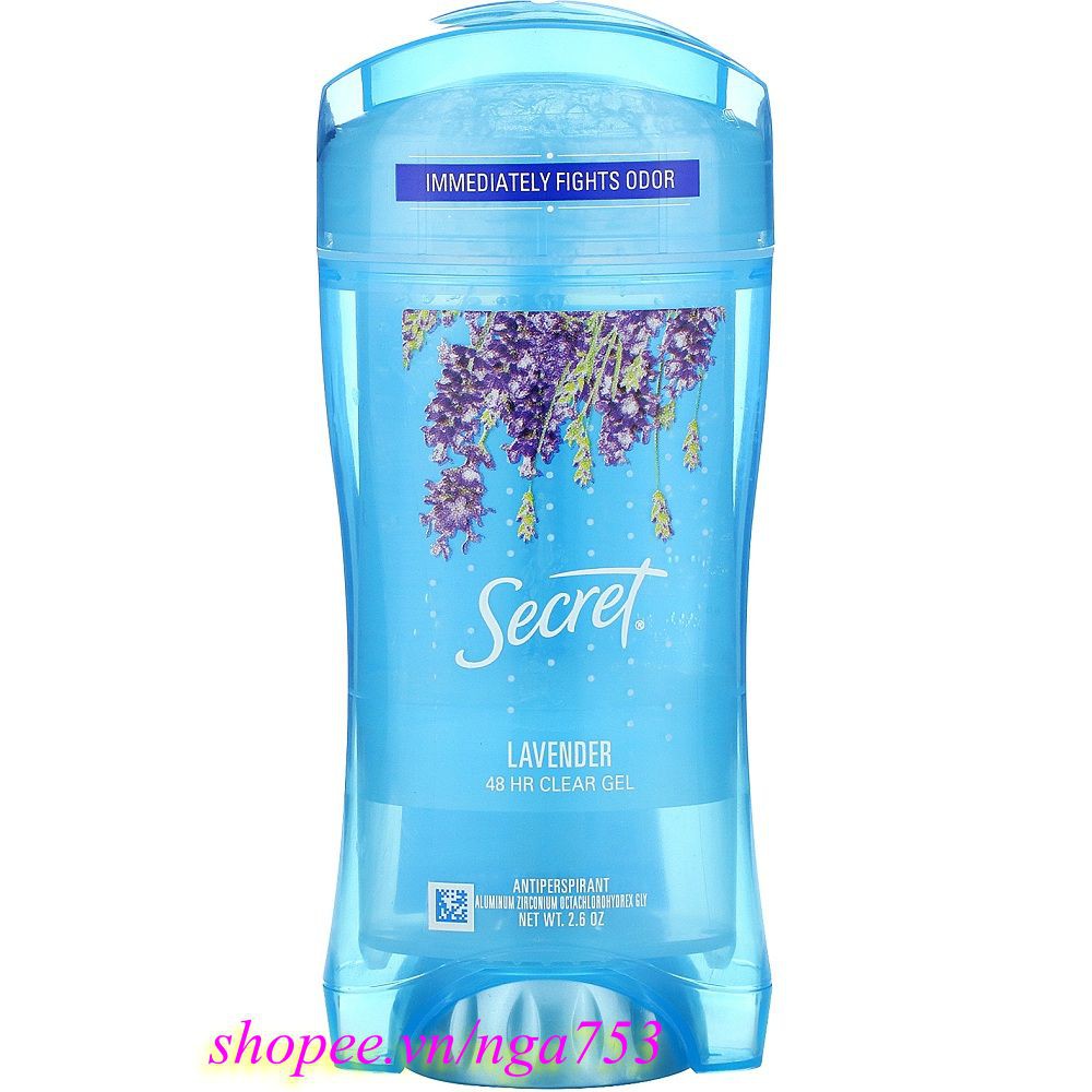 Lăn Khử Mùi Secret Luxe Lavender Clear Gel 73g 100% Chính Hãng, shop 99k Cung Cấp Và Bảo Trợ.