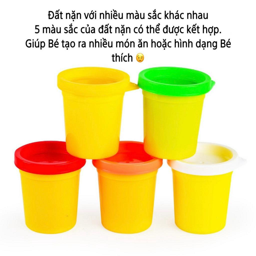 Đồ chơi đất nặn làm mì hình tàu hỏa 21 chi tiết có nhạc và ánh sáng kèm khuông tạo hình, thegioidochoi1104
