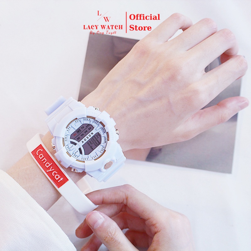 Đồng hồ điện tử LaCy Watch đồng hồ thể thao dây silicon chống nước mặt tròn học sinh năng động DHAO0001 | BigBuy360 - bigbuy360.vn