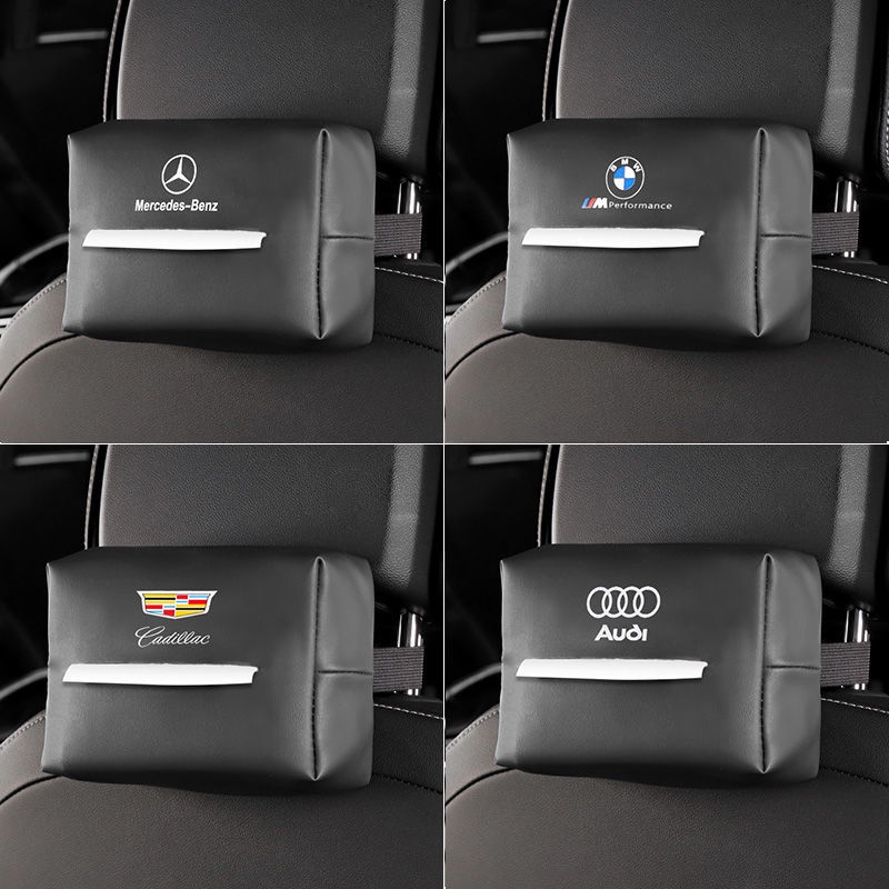 Hộp Đựng Khăn Giấy Treo Sau Ghế Xe Hơi Benz BMW Audi Toyota Honda