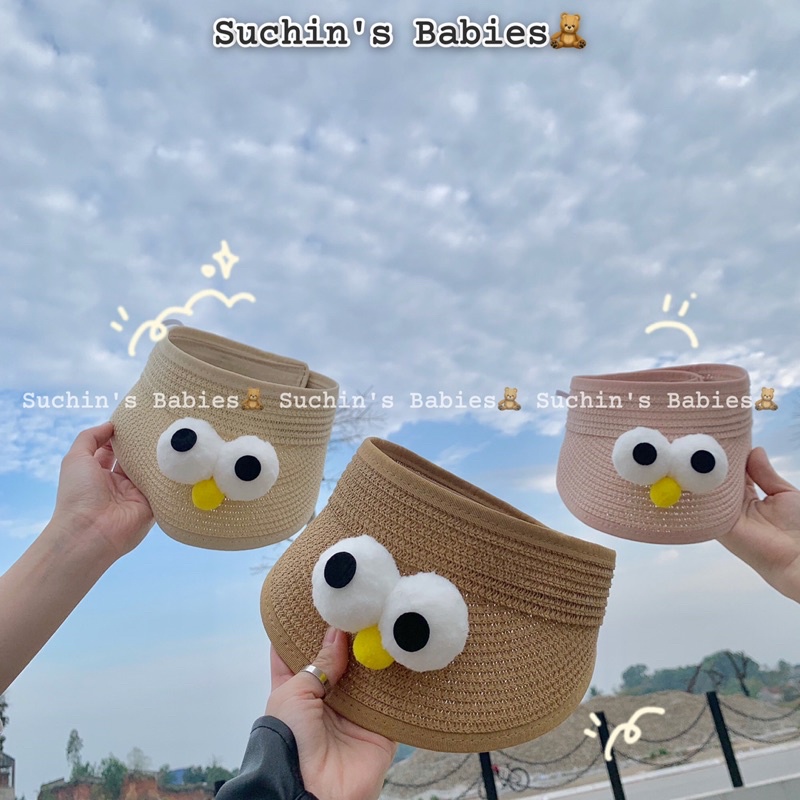 Mũ cói mắt chim cho bé Suchin