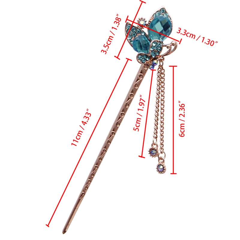 Trâm Cài Tóc Đính Đá Nhiều Màu Sắc Thời Trang Dành Cho Nữ