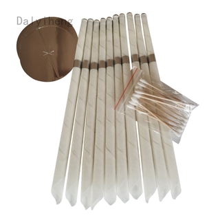 Bộ 10 cây nến sáp ong rỗng tự nhiên làm sạch tai dalyiheng