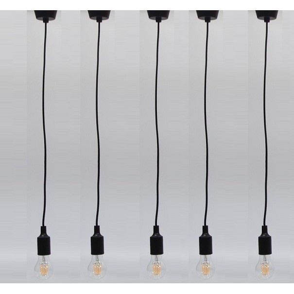 Bộ 5 dây đèn thả trang trí bóng led Edison A60 6W