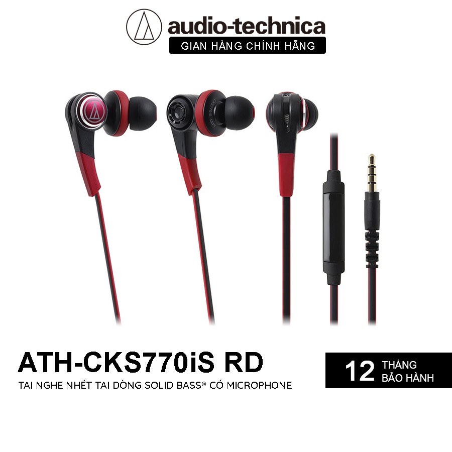 Tai Nghe Có Dây Nhét Tai Audio Technica ATH-CKS770iS Solid Bass - Hàng Chính Hãng