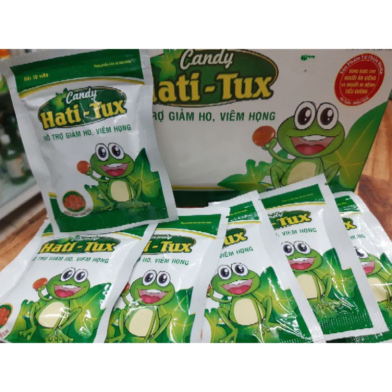KẸO NGẬM HATITUX - KẸO CON ẾCH - HỖ TRỢ GIẢM HO, VIÊM HỌNG