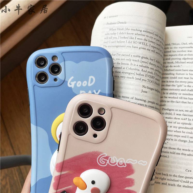 Ốp Lưng Tpu Họa Tiết Hình Chú Vịt Dễ Thương Cho Apple Iphone 12mini / 11pro / 12 Pro Max / 11 / 11pro / 7 / 8 / X / Xr / S