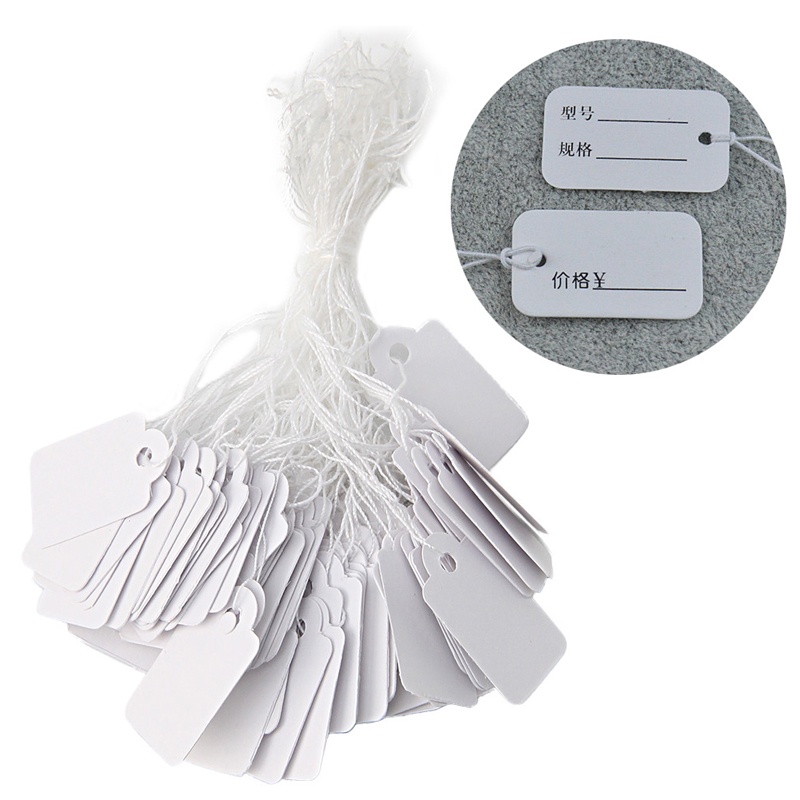 Nhãn Treo Màu Trắng Ngọc Bích Kích Thước 26X15mm 500Cm Dùng Trang Trí