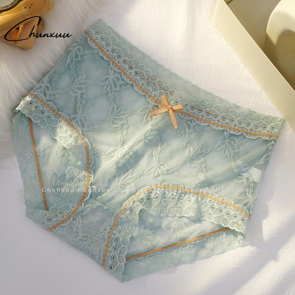Quần lót nữ Chunxuu chất liệu ren gấm cao cấp họa tiết hoa phối viền ren mềm mịn thoáng  - QC108