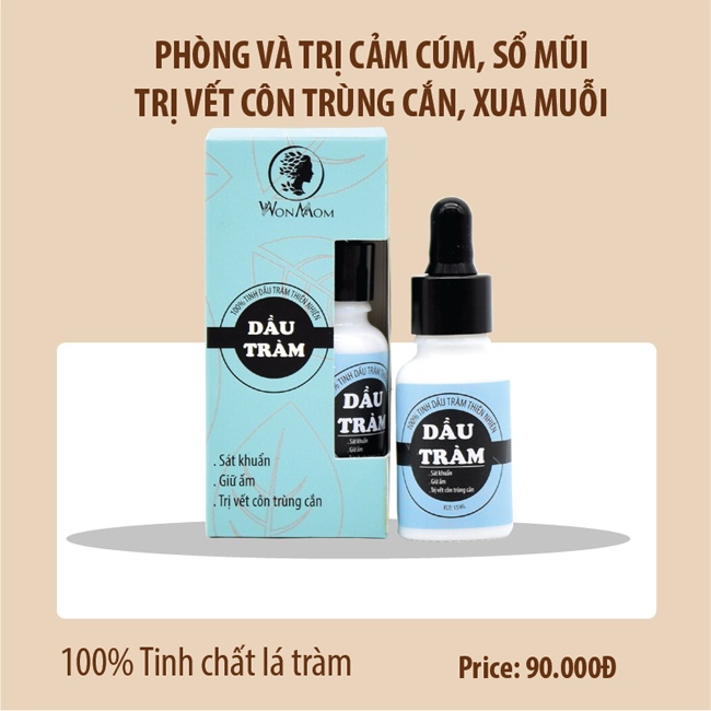 Tinh Dầu Tràm 15ml Wonmom cho bé và mẹ