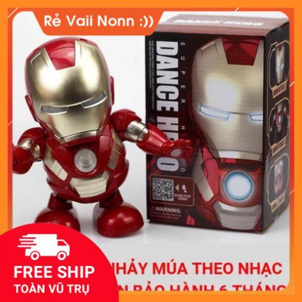 [Rẻ siêu cấp] Đồ Chơi Siêu Nhân Iron Man loại đắt-Mở Mặt-Có Nhạc-Nhảy