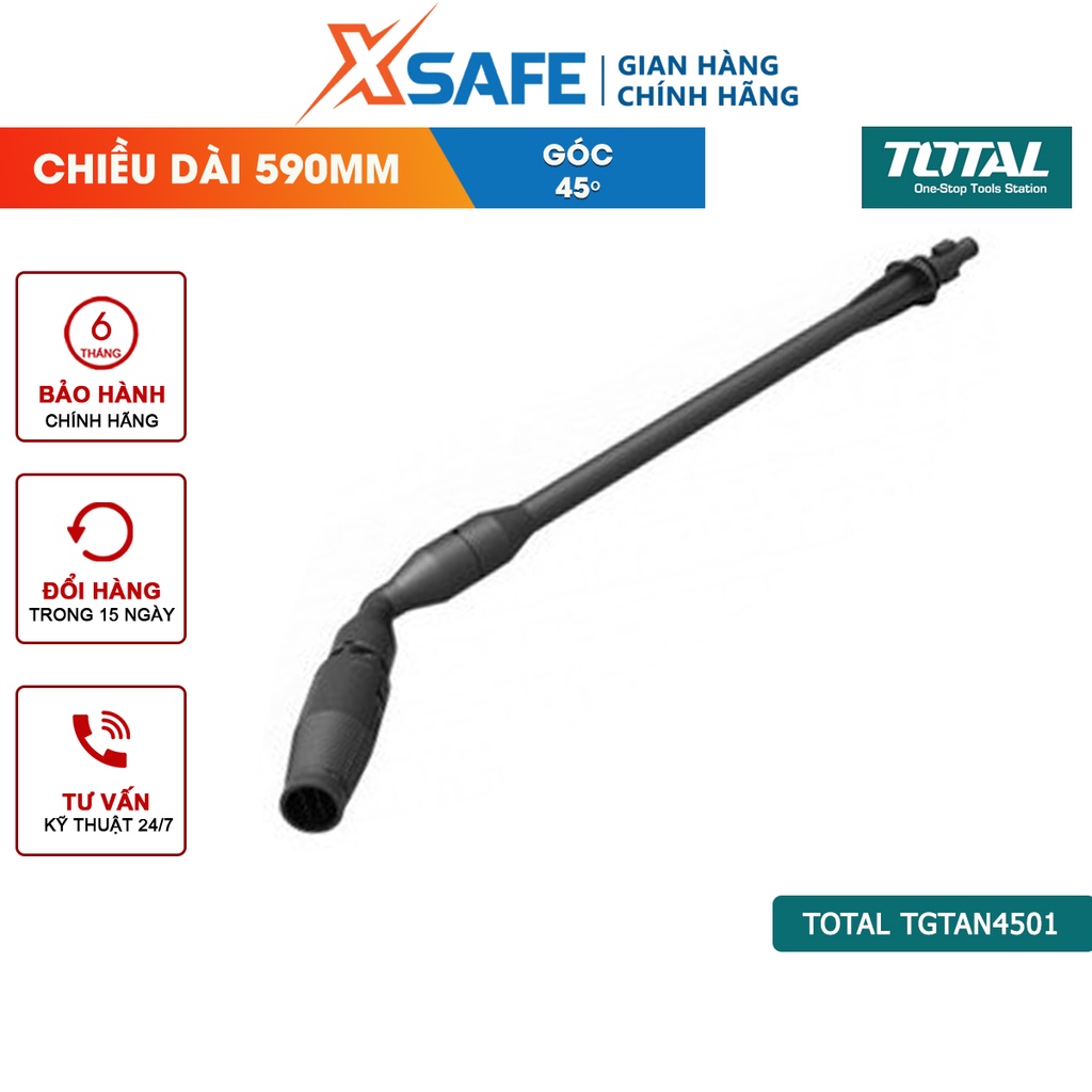 Vòi phun nước góc 45 độ TOTAL TGTAN4501 nghiêng góc dùng rửa xe, chiều dài 590mm - chính hãng - xsafe