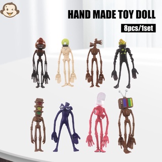 Set 8 mô hình đầu cảnh sát bằng nhựa trang trí bàn làm việc