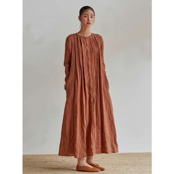 Váy đầm nữ Linen thiết kế dáng suông Gemmi Fashion, DK8368
