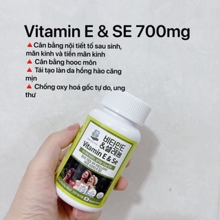Vitamin E&SE Selenium 700mg (mẫu mới)