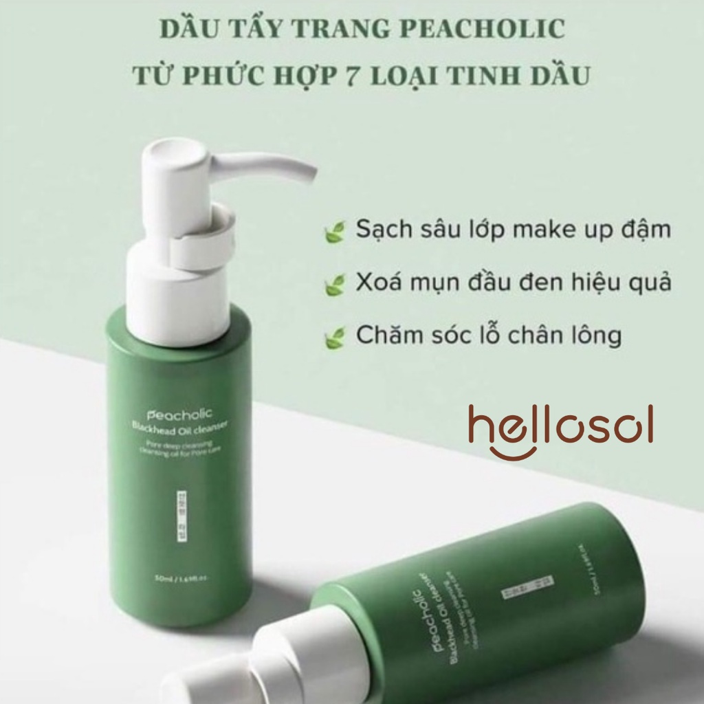 Dầu tẩy trang Peacholic sạch sâu, giảm mụn đầu đen, chăm sóc lỗ chân lông