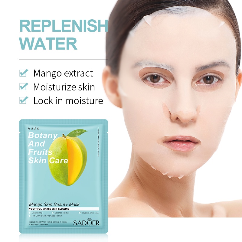 Mặt Nạ Dưỡng Da Giảm Mụn, Lành Sẹo, Trẻ Hóa Da chiết xuất Thiên Nhiên SADOER 25g - mask nội địa Trung