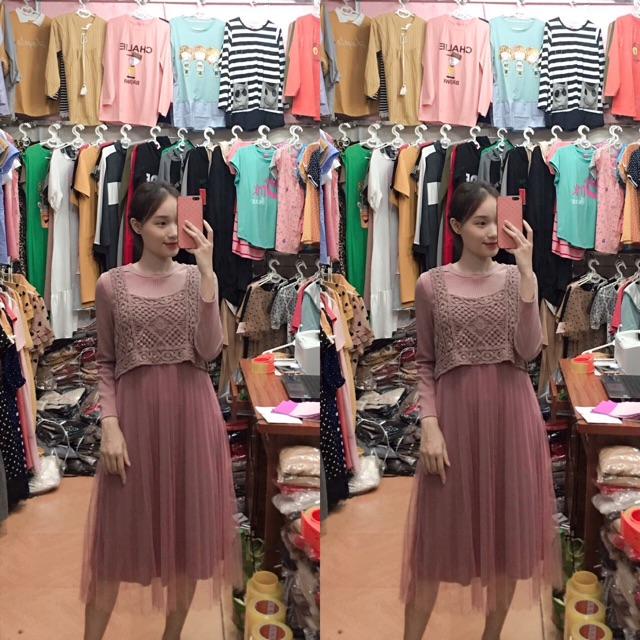 Váy bầu thời trang thu đông(40-70kg)