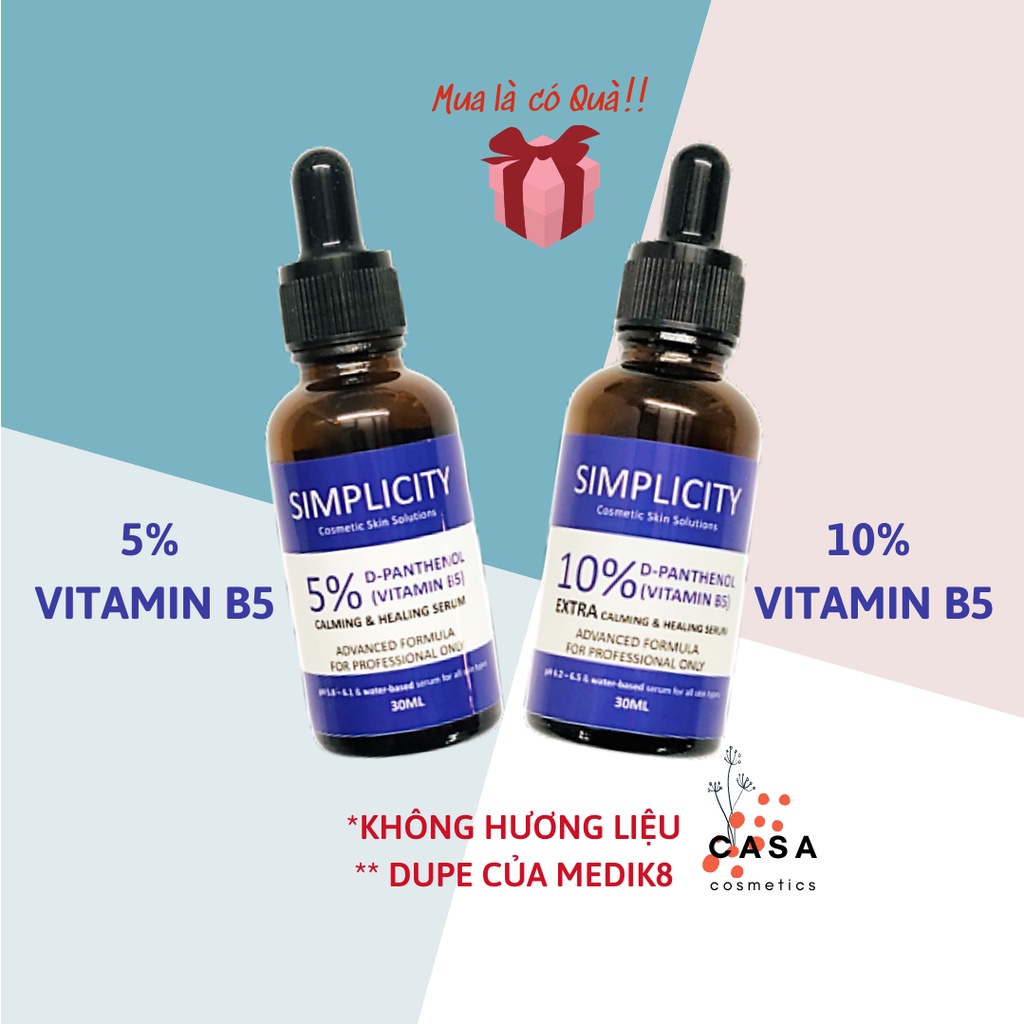 Serum Vitamin B5 làm dịu làn da tổn thương, siêu cấp ẩm da mụn da nhạy cảm