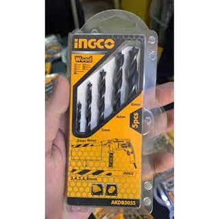 Bộ 5 mũi khoan gỗ ingco akdb5055