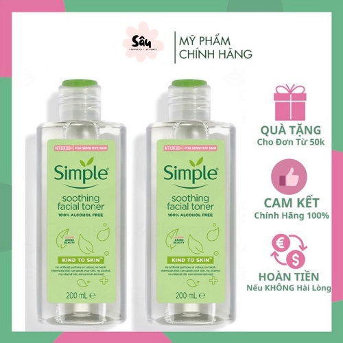 Nước hoa hồng Simple Kind to Skin Soothing Facial Toner