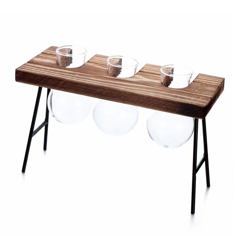 Chậu Cây Thủy Canh Khung Gỗ Để Bàn Trang Trí Nhà Cửa
