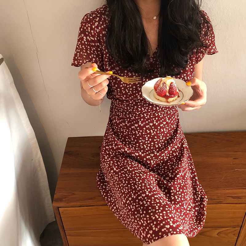 Đầm Ngắn Tay Thời Trang Xuân Hè Dành Cho Nữ