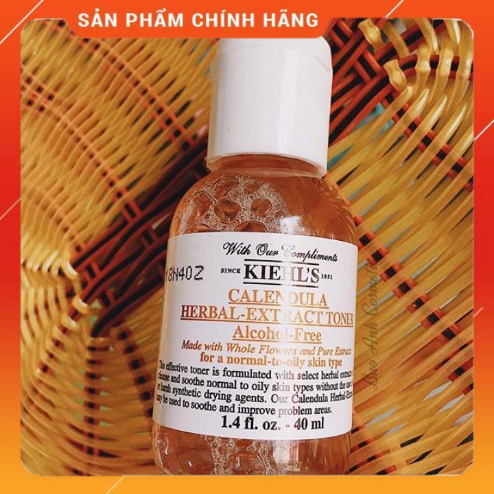 Nước hoa hồng Kiehl's Hoa Cúc Calendula Herbal Extract Toner hàng chuẩn mini 40ml | BigBuy360 - bigbuy360.vn